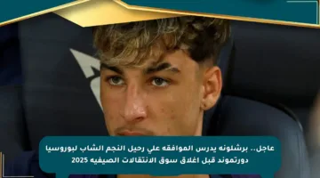 عاجل.. برشلونة يدرس الموافقة على رحيل النجم الشاب لبوروسيا دورتموند قبل إغلاق سوق الانتقالات الصيفية 2025